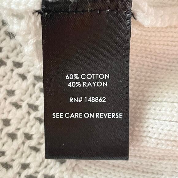 Torrid Open Weave White Striped Hooded Sweater Size 14/16 Coastal Beachy Casual - Picture 7 of 9